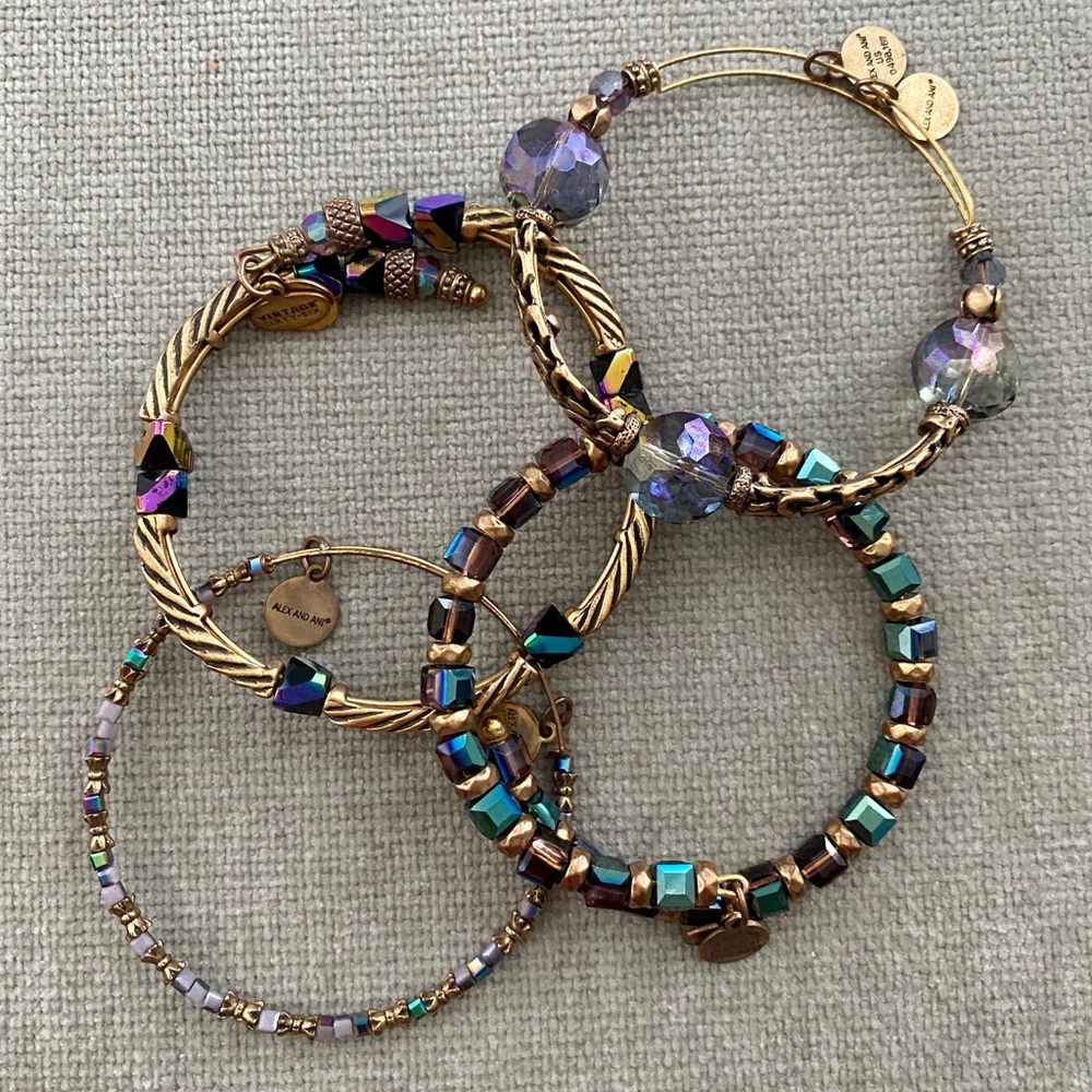 Alex & Ani Bracelets (4 - 2 wrap, 2 slide)